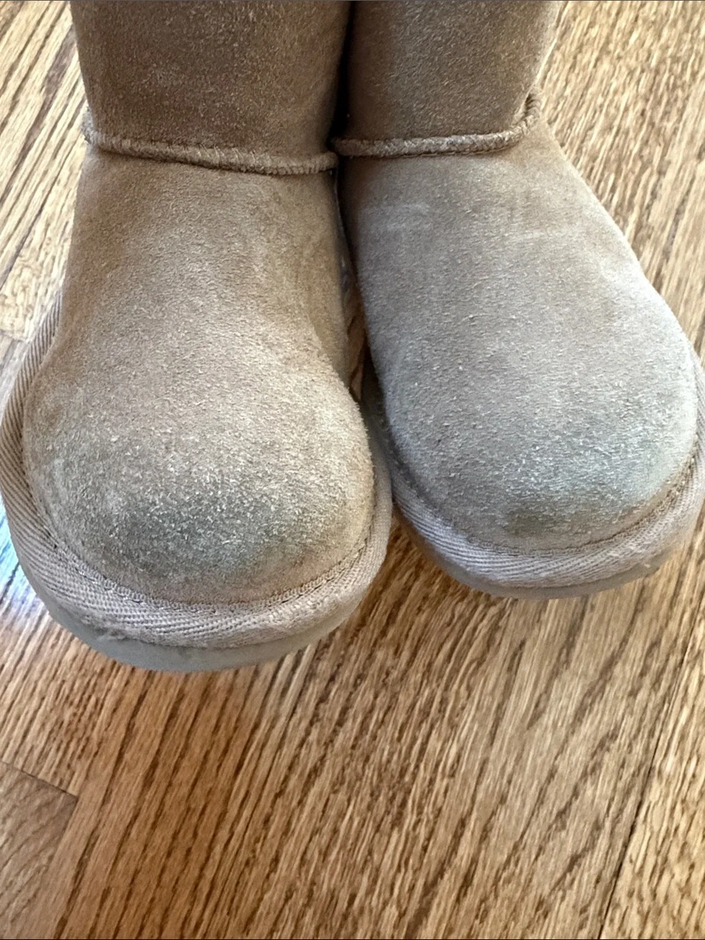 UGG Kids Brown Suede  Boots with Plush Lining